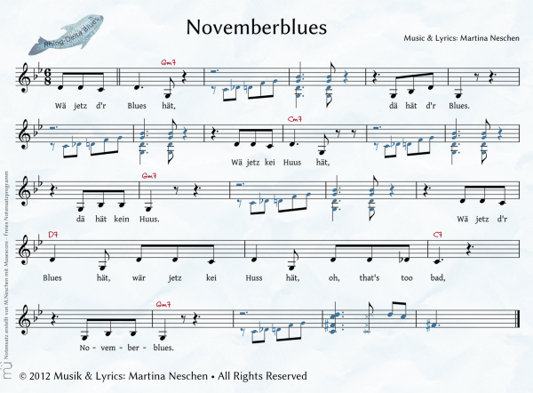 Noten ∘ Partition ∘ Score: November Blues